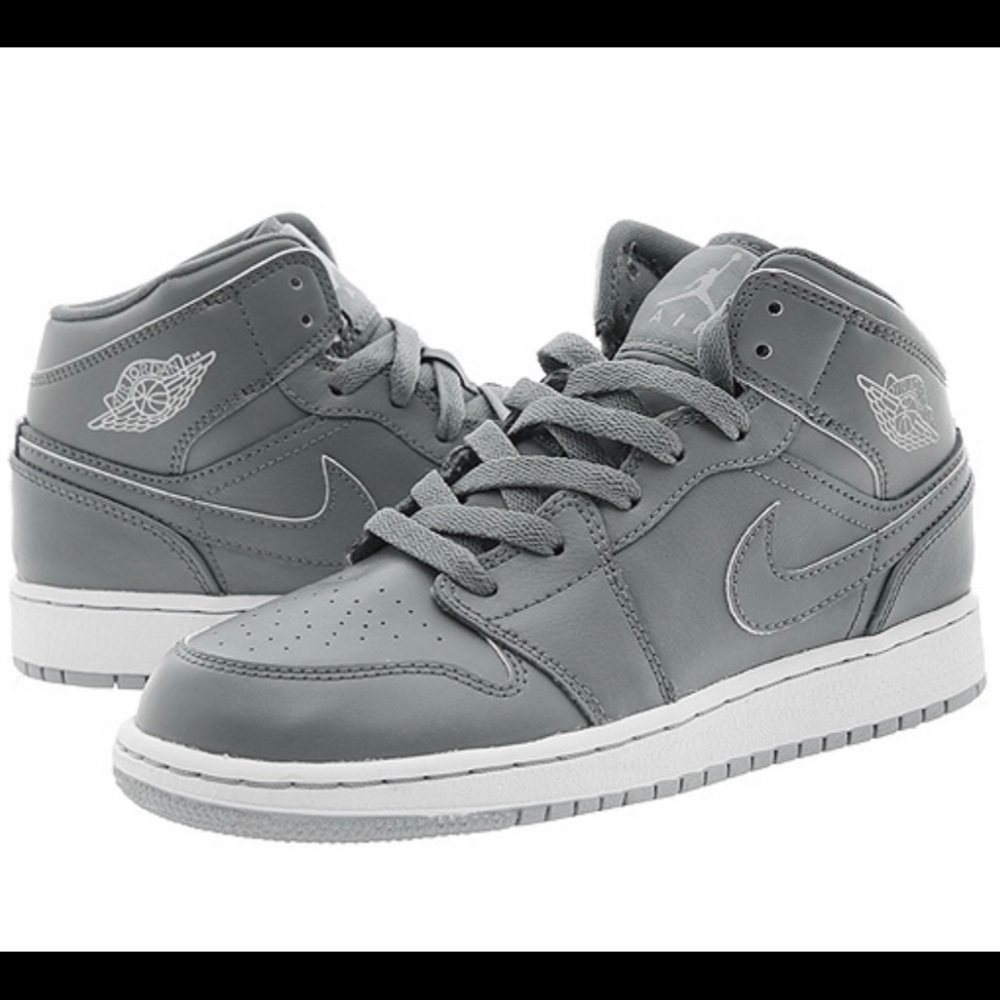 AIR JORDAN 1 RETRO MID GS 'COOL GREY WOLF GREY'
